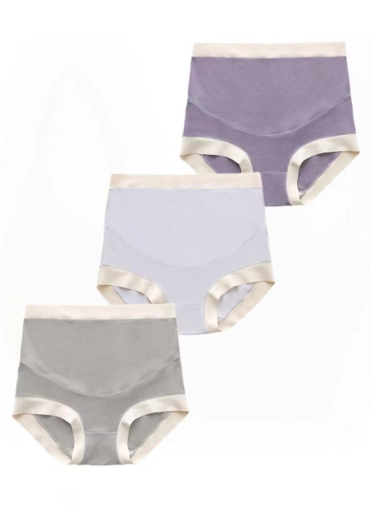 Maternity Panties High Waisted Belly Support Maternity Pants 3-Pack