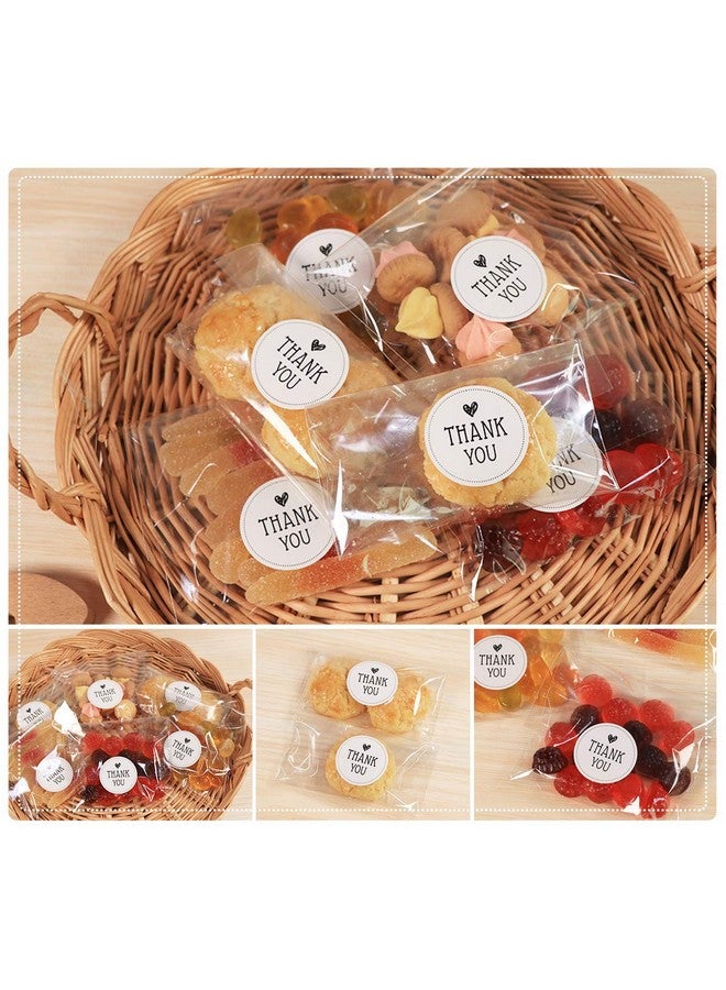 ilauke 200Pcs Candy Treat Bags 4" X 6" Clear Cellophane Bag Thickening Plastic Party Favor Pastry Bags For Birthday Wedding Cookie Gift Lollipop Sticks Chocolate - Image 4