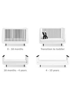 Snuz Kot Skandi Cot Bed For Infant And Baby/Kids/Toddler, Modern And Minimal Style , Easly Convert To Toddler Bed , Made of Sustainably Sourced Wood , From 0 To 10 Years(W72 X L133Cm X H89Cm) - Mono  - Image 3