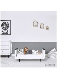 Snuz Kot Skandi Cot Bed For Infant And Baby/Kids/Toddler, Modern And Minimal Style , Easly Convert To Toddler Bed , Made of Sustainably Sourced Wood , From 0 To 10 Years(W72 X L133Cm X H89Cm) - Mono  - Image 4