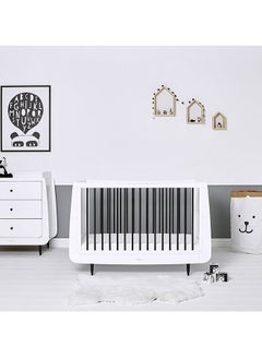 Snuz Kot Skandi Cot Bed For Infant And Baby/Kids/Toddler, Modern And Minimal Style , Easly Convert To Toddler Bed , Made of Sustainably Sourced Wood , From 0 To 10 Years(W72 X L133Cm X H89Cm) - Mono  - Image 2
