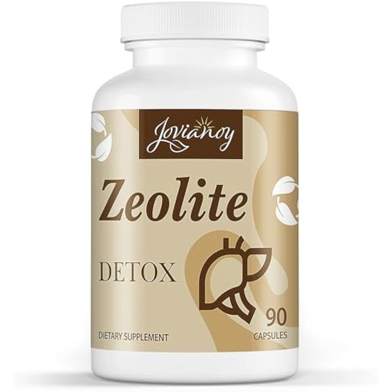 Zeolite Detox Capsules, Organic Activated Charcoal, Bentonite Clay, 1-2 µm Clinoptilolite, Maximum Absorption, Gut Liver Detox Cleanse Full Body for Women Men, 90 Capsules - Image 1