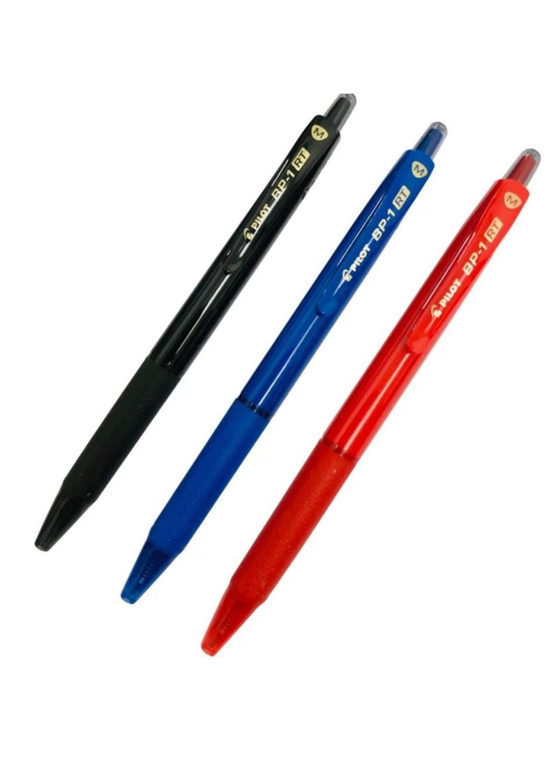 بايلوت 3 أقلام حبر جاف من بايلوت ام - أزرق - أسود وأحمر - Image 2