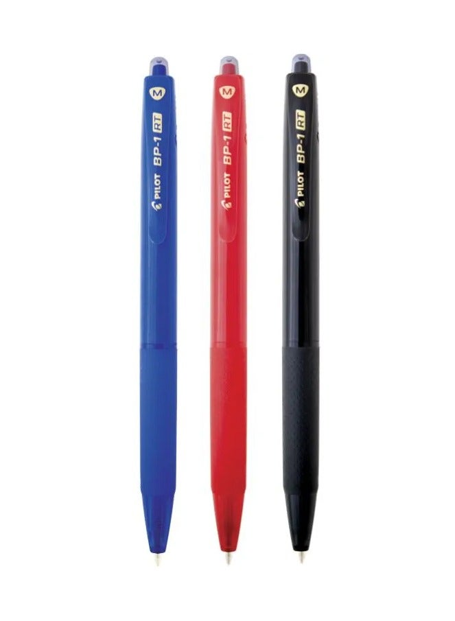 بايلوت 3 أقلام حبر جاف من بايلوت ام - أزرق - أسود وأحمر - Image 1