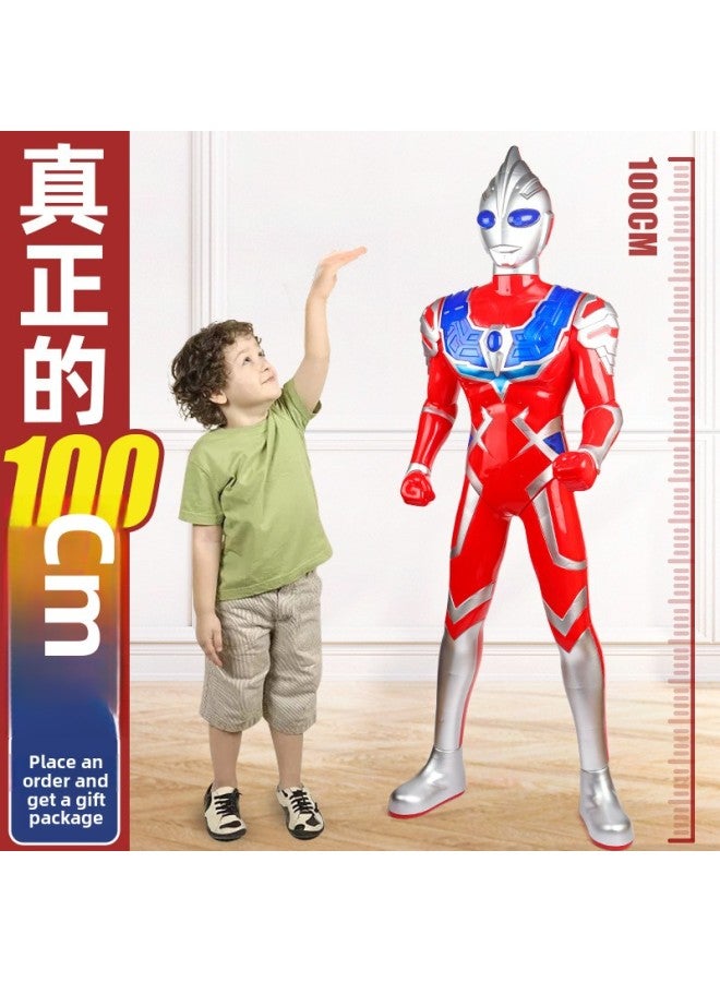 Super One Meter Ott Doll Robot Man Superman Light Music Story Boy-Color: 1 Meter Thai Remote Control Version Charging Sword Gift Bag - Image 2