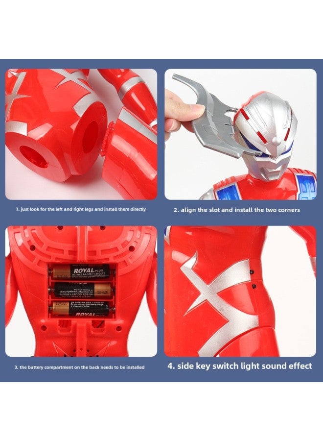 Super One Meter Ott Doll Robot Man Superman Light Music Story Boy-Color: 1 Meter Thai Remote Control Version Charging Sword Gift Bag - Image 4