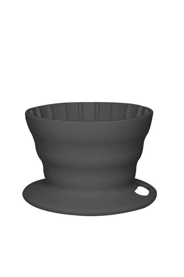 Portable Collapsible Coffee Dripper | Silicone Coffee Filter Funnel | Ideal for Outdoor Camping & Travel | Cupcake Style & Size 02 Unbleached Cone Coffee Filters – 100 Count Natural Brown Paper Filters for V60, Pour Over & Drip Coffee Maker (2–4 Cups) & Cone Coffee Filter Holder – Walnut & Brass Stand for V60 Paper Filters (#01 & #02) – Stylish Coffee Filter Storage ContainerBundle - Image 2