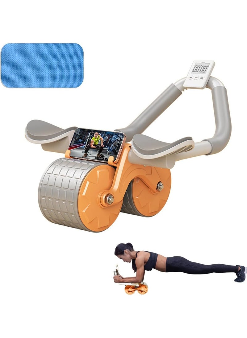 Generic - Automatic Rebound Ab Roller with Timer and Elbow Support – Core Workout Equipment for Effective Abdominal Exercise and Muscle Toning - Image 1