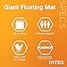 Intex 56841EP Giant Inflatable Floating Water Mat Relaxing Platform Pad for Pools and Lakes with 4 Connect n Float Connectors Teal - Image 3