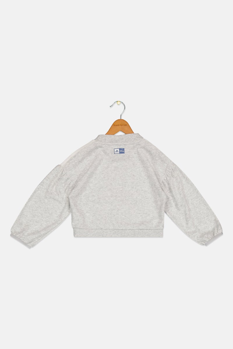 Adidas Toddlers Girl Frozen Elsa Long Sleeves Sweatshirt, Light Grey - Image 3