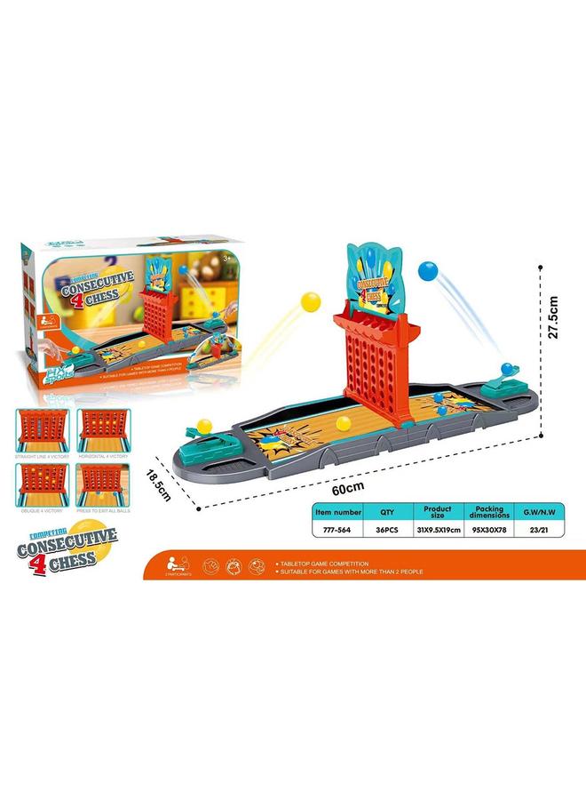 الأزرق جي دبليو <المرح الكلاسيكي> ألعاب الطاولة للأطفال الأربعة على التوالي ، لعبة ألعاب الطاولة الاستراتيجية الكلاسيكية بين الوالدين والطفل - Image 1