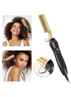 XiuWoo Electric Ceramic Hair Straightener and Curling Iron - Heat Pressing Flat Iron Curlers, Portable Anti-Scald Design for Wigs, Beards, and Travel Use  - Image 1