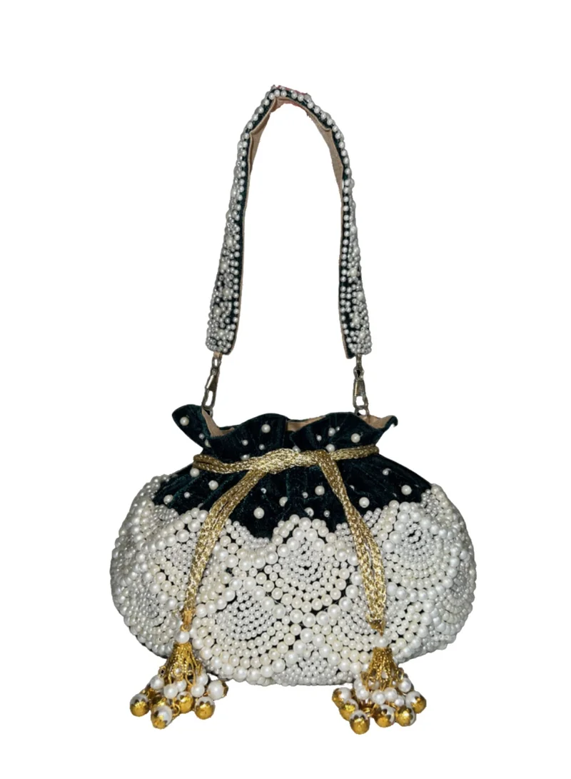 براثن هارشا الرائعة Round Shape Beaded Potli