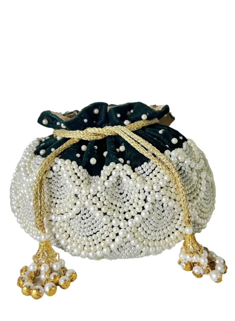 براثن هارشا الرائعة Round Shape Beaded Potli