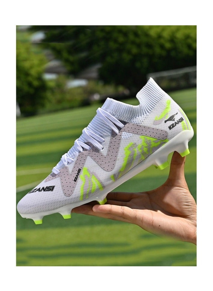 SKT Shiketro Adult Non-Slip Professional Training Football Shoes, Fold-Resistant And Non-Deformable, High-Top Protective Breathable Long-Spike Shoes, Suitable For Men And Women On Artificial Grass - Image 5