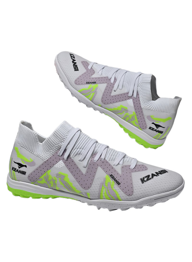 SKT Shiketro Adult Non-Slip Professional Training Football Shoes, Fold-Resistant And Non-Deformable, High-Top Protective Breathable Long-Spike Shoes, Suitable For Men And Women On Artificial Grass - Image 1