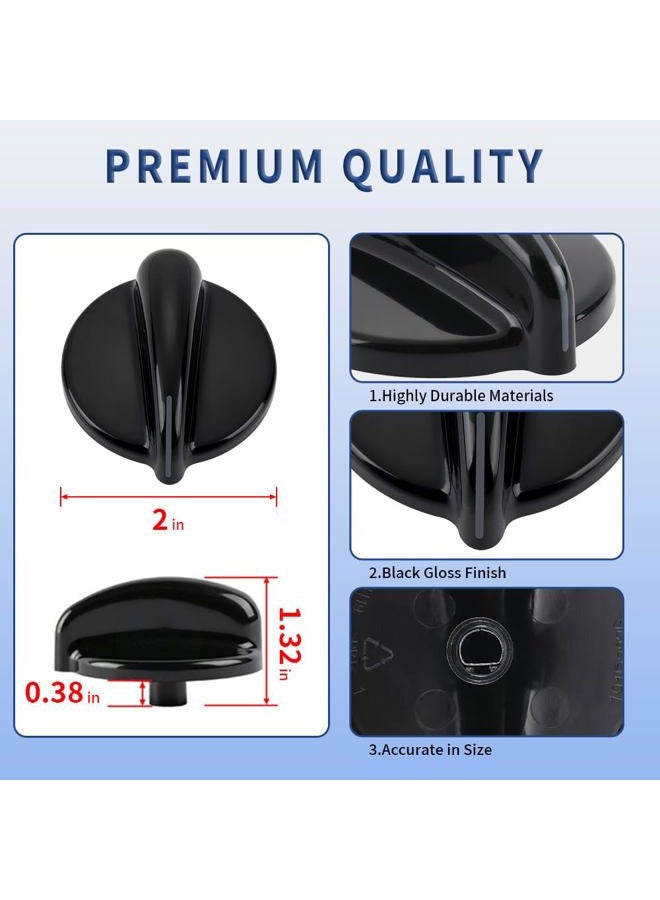 Reyhoar 4 Pcs WB03T10236 Burner Control Knob, Gas Range Knobs Black for GE Range/Stove/Cooktop - Image 5