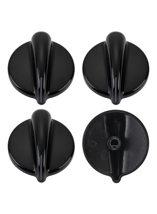 Reyhoar 4 Pcs WB03T10236 Burner Control Knob, Gas Range Knobs Black for GE Range/Stove/Cooktop - Image 1