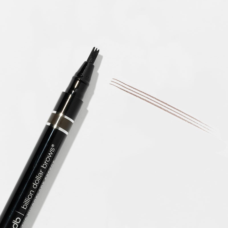 Billion Dollar Brows bdb Microblade Effect: Brow Pen - Waterproof, Smudge-Proof, Long Lasting, Taupe - Image 5