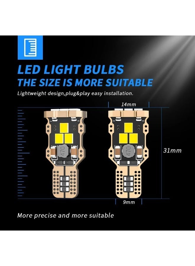 T10 9LED White Parking light bulb canbus (12 V, 5 W) (Pack of 2) - Image 3