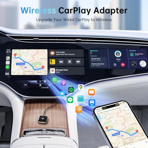 JDG Wireless CarPlay Adapter for Apple CarPlay, Easy to Upgrade Wired CarPlay to Wireless, Instant Connectivity, Super Mini Car Play Dongle for iPhone Fit for Cars with Built-in CarPlay - Image 2