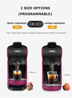 HiBREW HiBREW Coffee Machine  4in1 Multiple Hot/Cold Brew Capsule Espresso Maker For Nespresso Dolce Gusto Ground Coffee K cup H1A-Purple  - Image 5