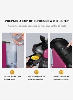 HiBREW HiBREW Coffee Machine  4in1 Multiple Hot/Cold Brew Capsule Espresso Maker For Nespresso Dolce Gusto Ground Coffee K cup H1A-Purple  - Image 4