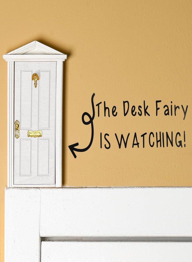 WinnerWhy The Desk Fairy is Watching Classroom Decoration Desk Fairy Door with Sticker Accessories Classroom Management for Teacher Student Decor(White) - Image 3