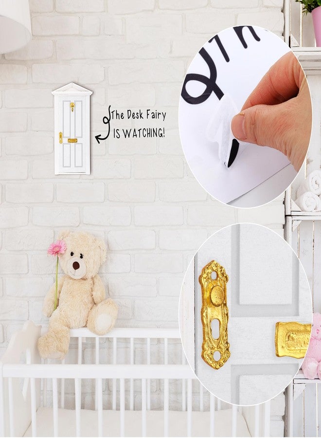 WinnerWhy The Desk Fairy is Watching Classroom Decoration Desk Fairy Door with Sticker Accessories Classroom Management for Teacher Student Decor(White) - Image 4