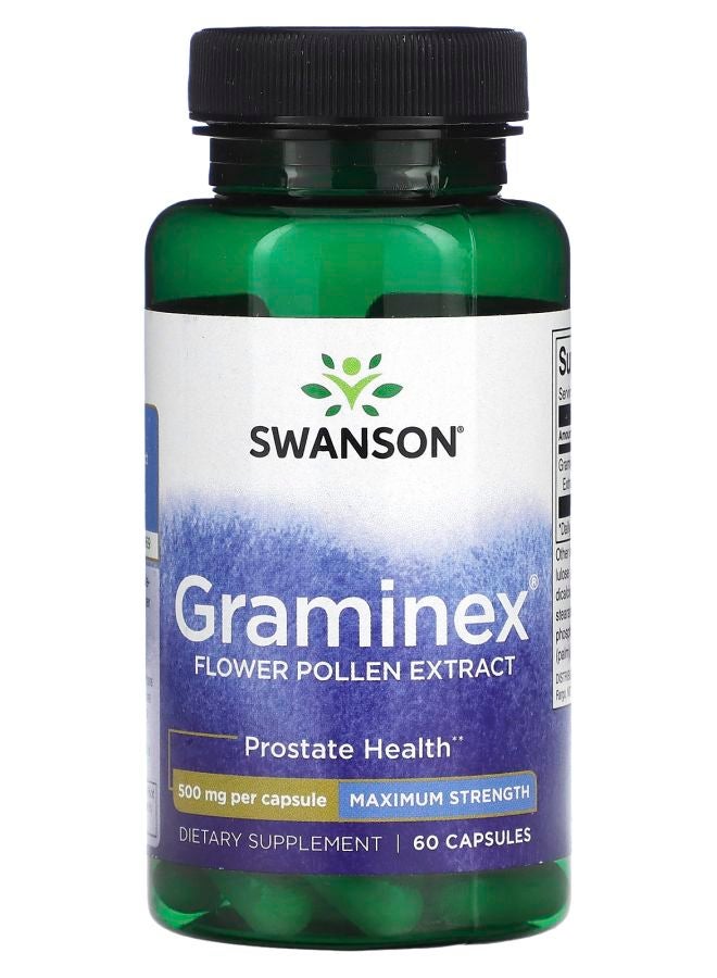 SWANSON Graminex Flower Pollen Extract Maximum Strength 500 mg 60 Capsules