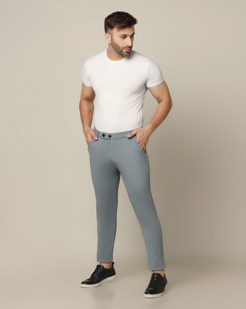 TOPLOT Men's Formal Trouser | Slim Fit Tailored Design | Comfortable, Structured Look with Clean Finish | Elegant Styling for Daily Use | Office, Formal & Business Wear (Formal-5068-Metal-40) - Image 2