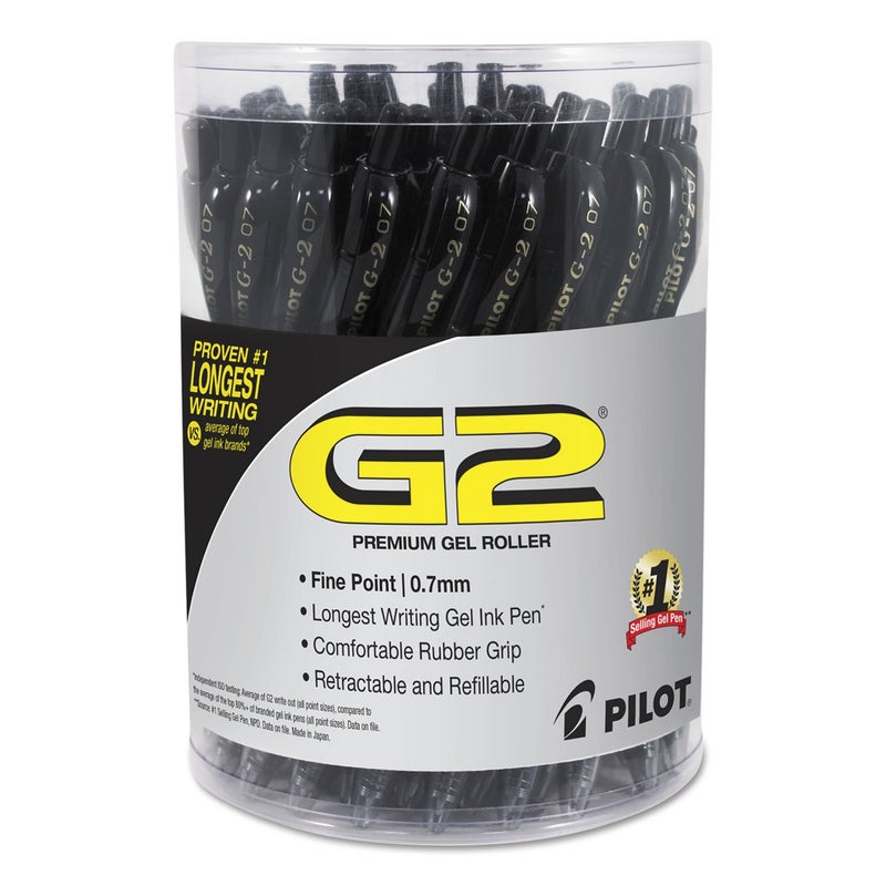 Pilot 84065 G2 Premium Retractable Gel Ink Pen, Refillable, Black Ink, .7 mm, 36/Pack - Image 1