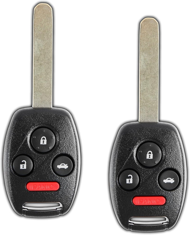 KeylessOption Keyless Entry Remote Control Uncut Car Ignition Key Fob Replacement for KR55WK49308 (Pack of 2) - Image 1