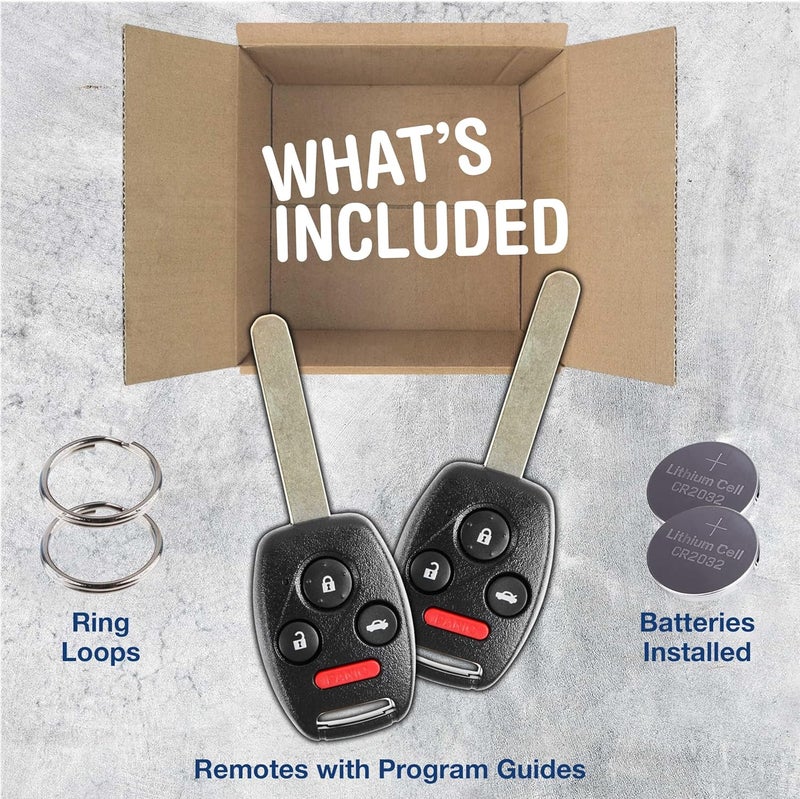 KeylessOption Keyless Entry Remote Control Uncut Car Ignition Key Fob Replacement for KR55WK49308 (Pack of 2) - Image 3