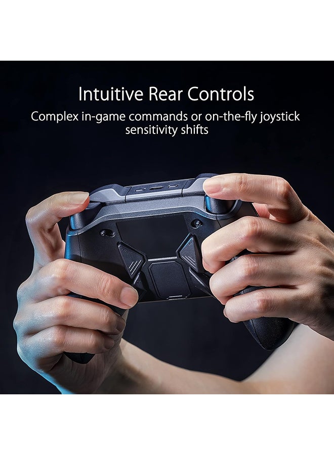 ASUS ROG Raikiri Pro Wireless Gaming Controller – Tri-Mode (USB-C/2.4GHz/Bluetooth), 1.3" OLED Screen, 4 Rear Buttons, Adjustable Triggers, ESS DAC, RGB, PC & Xbox Compatible, Black | 90GC00W0-BGP000 - Image 4