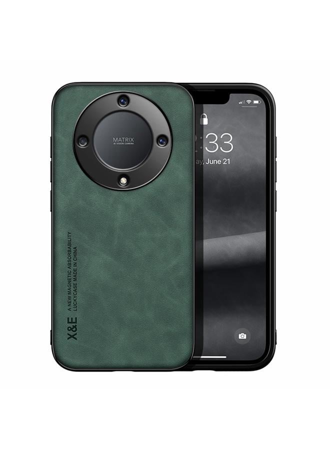 جرين تايجر جراب هاتف Honor X9a من الجلد المغناطيسي بملمس لامبا - Image 1