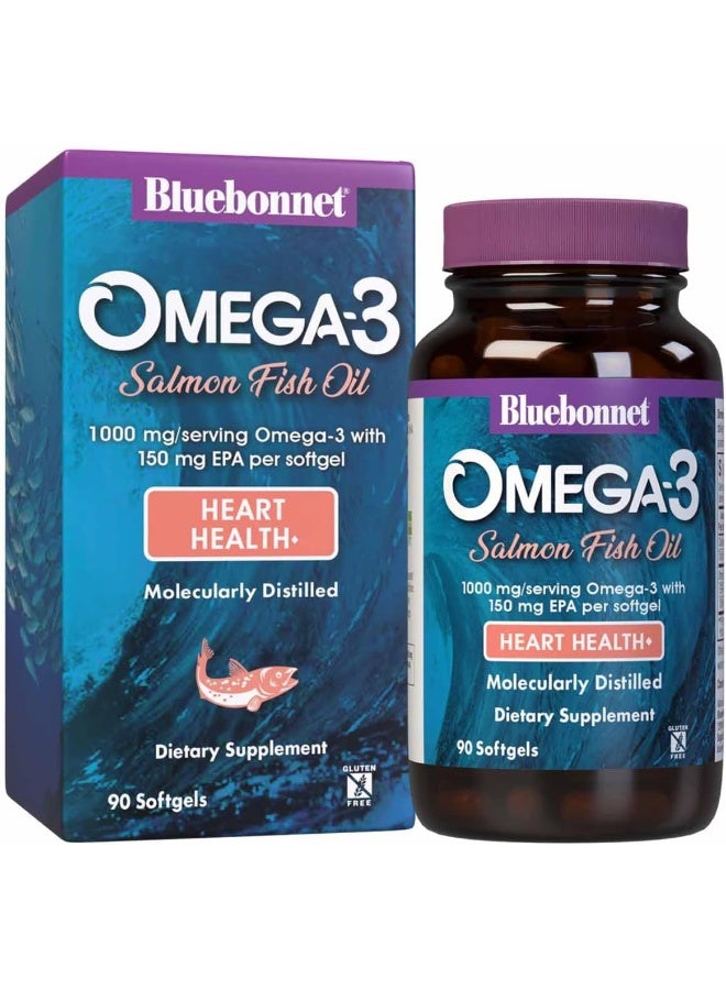 Blue Bonnet BlueBonnet Nutrition Omega-3 Salmon Oil Softgels, 90 Count - Image 1