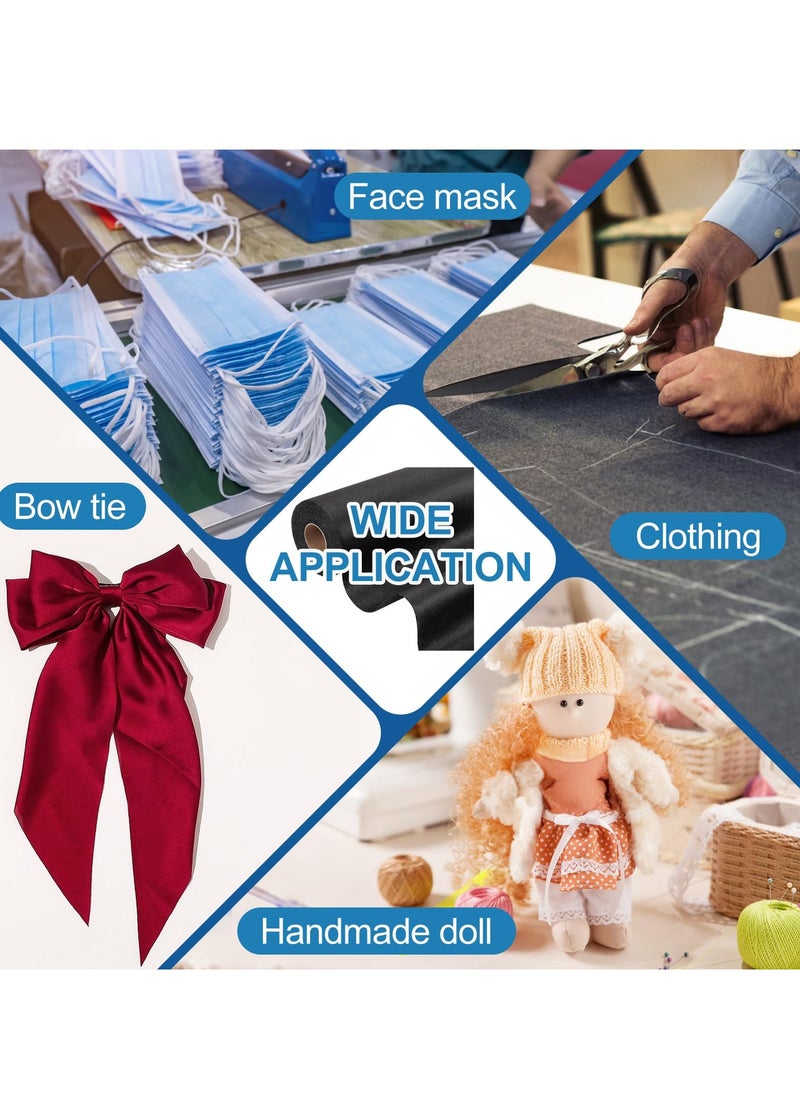 Generic - Lightweight Non-Woven Fusible Interfacing for Sewing - 11.8 x 19.7 Yards Black Fusible Fleece for Apparel, Crafts, Bags, and Home Decor. Perfect for All Your Sewing Projects! - Image 1