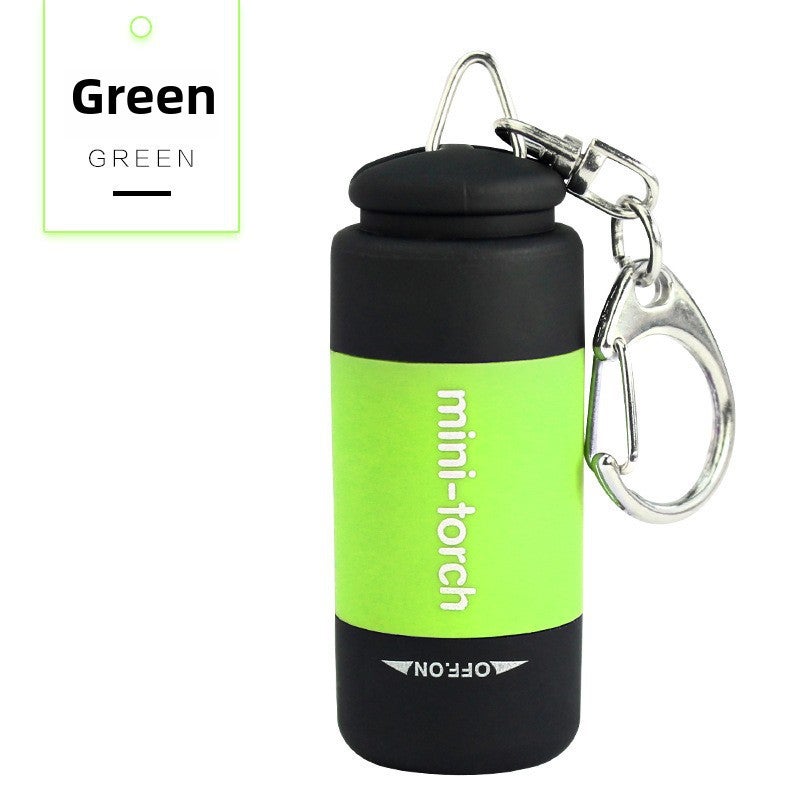 Rechargeable Mini Flashlight Keychain High Intensity Green - Image 1