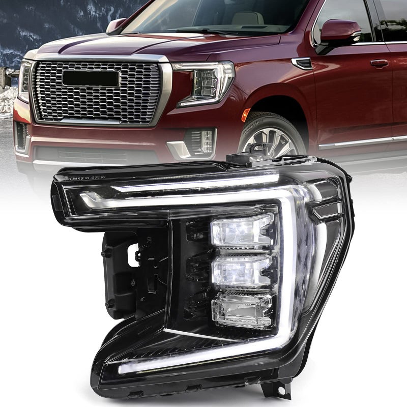 FIONE For GMC YukonYukon XL LED Headlight Assembly 2021 2022 Replacement Headlamp Left Driver Side LH 84898701 GM2502515