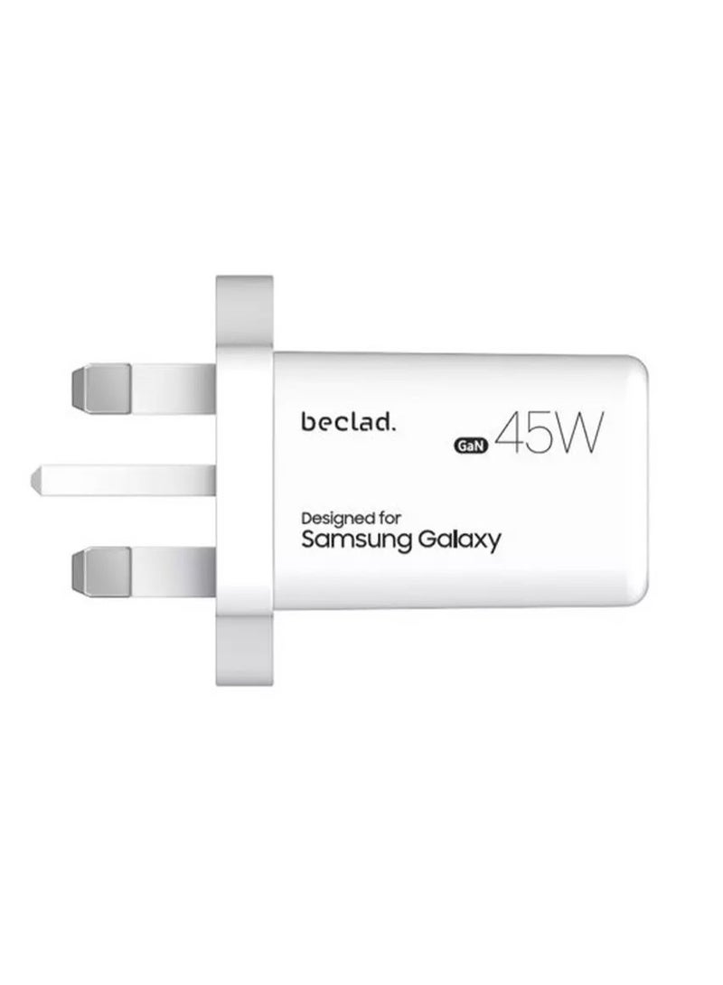 beclad GaN 45W Fast Wall Charger with USB-C Port – Compact White - Image 2