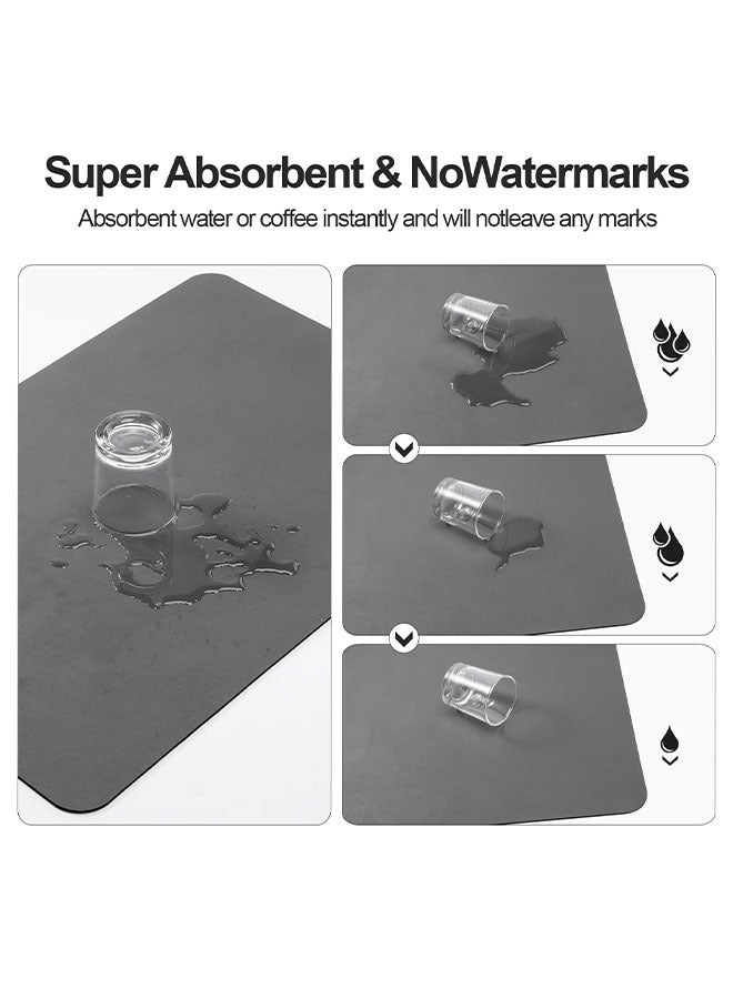 Waterproof Coffee Mat for Countertop,Absorbent & Anti-Slip Mat for Coffee Bar Countertops,Hide Stain Accessories for Kitchen(23.6 x 15.7in/60 x 40cm) - Image 2