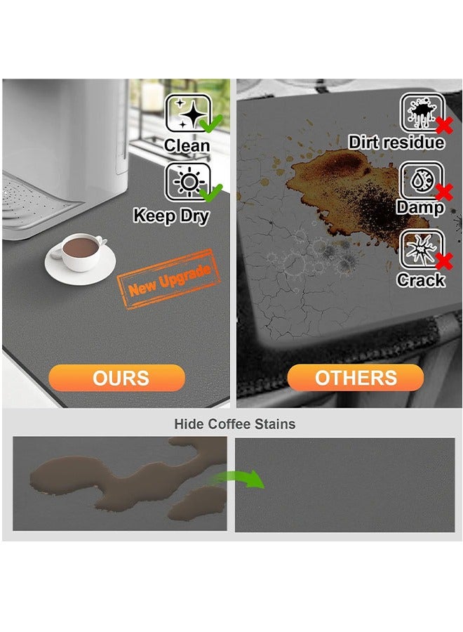 Waterproof Coffee Mat for Countertop,Absorbent & Anti-Slip Mat for Coffee Bar Countertops,Hide Stain Accessories for Kitchen(23.6 x 15.7in/60 x 40cm) - Image 5