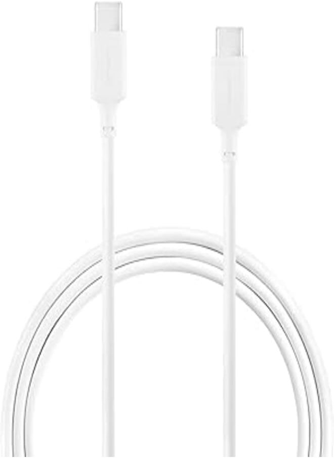 Momax - Momax zero 100w pd super fast charging usb-c to usb-c type-c cable rapid charger usb play gaming data sync 1m cable compatible with android ios white - Image 1