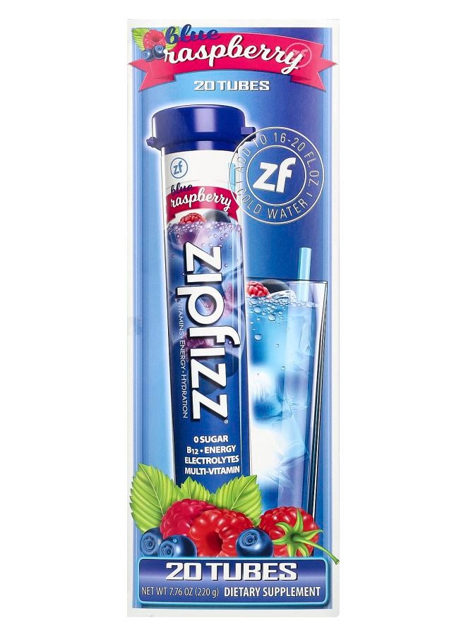 Zipfizz Energy Drink Mix Blueberry Raspberry 20 Tubes 0.39 oz (11 g) Each