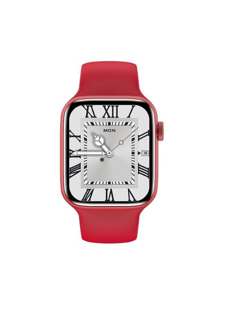NIBEMINENT Smart Watch HW22 Pro Max Bluetooth Call ECG Blood Pressure Heart Rate Red - Image 1