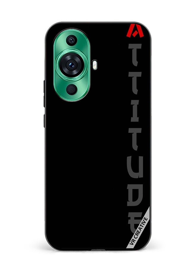 VR CREATIVE Protective Case Cover For Huawei nova 11 Pro Black With Text Design Multicolour - Image 1