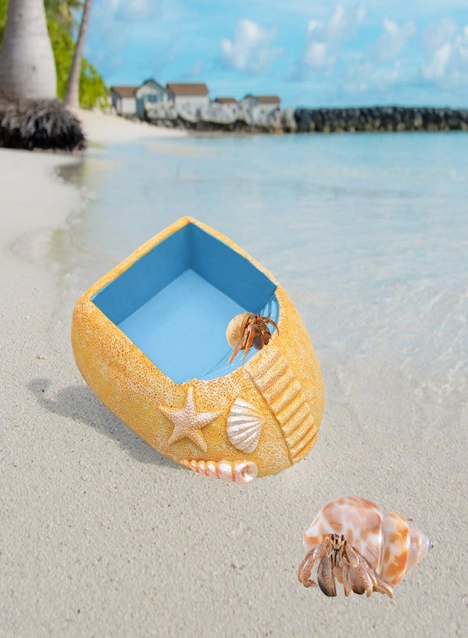 Neeenn Hermit Crab Water Pool with Climbing Ramp, Resin Hermit Crab Habitat, Hermit Crab Supplies, Aquarium Tank Cage Accessories for Small to Medium Hermit Crab Turtle - Image 2