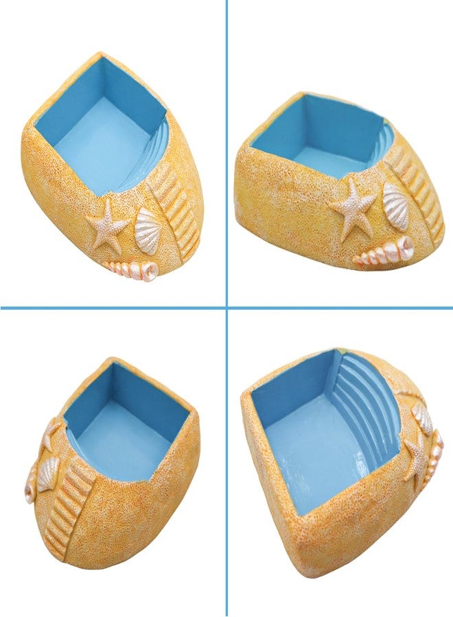 Neeenn Hermit Crab Water Pool with Climbing Ramp, Resin Hermit Crab Habitat, Hermit Crab Supplies, Aquarium Tank Cage Accessories for Small to Medium Hermit Crab Turtle - Image 4