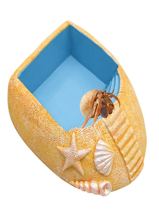 Neeenn Hermit Crab Water Pool with Climbing Ramp, Resin Hermit Crab Habitat, Hermit Crab Supplies, Aquarium Tank Cage Accessories for Small to Medium Hermit Crab Turtle - Image 1
